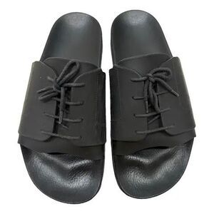Maison Margiela Lace-Up Pool Slide Sandals Black EU 45 ? BNIB Designer Luxury S Maison Margiela Black Lace-Up Slides Maison Margiela main image 2